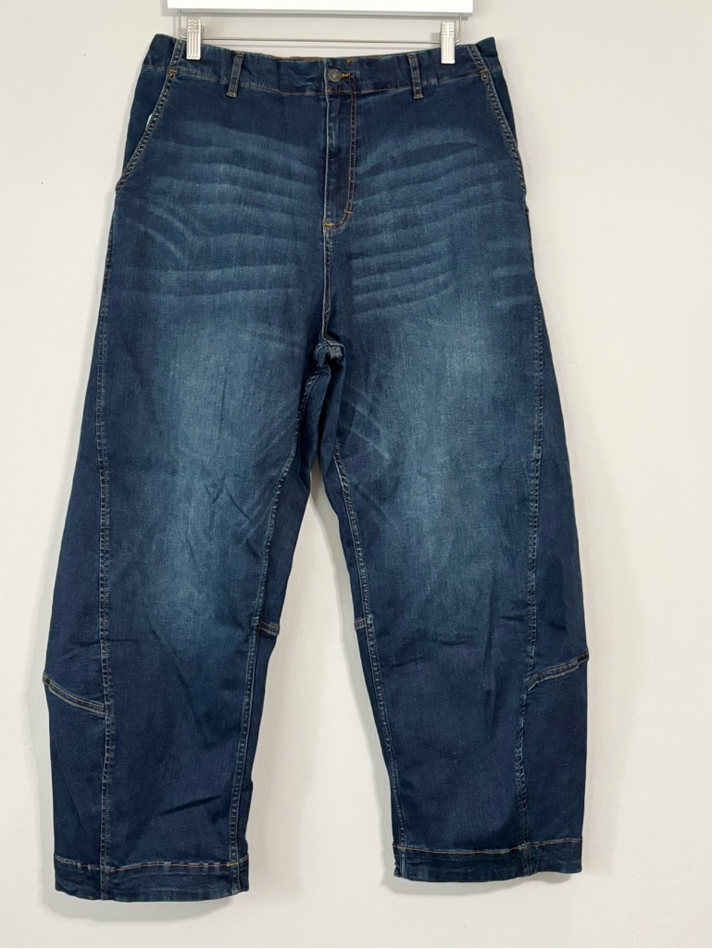 RUTI Blue Denim Stretchy Barrel Jeans